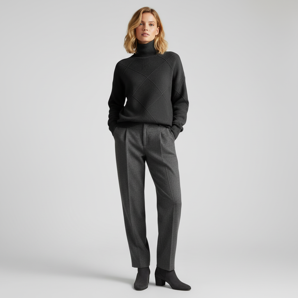 Dames Gebreide Oversized Coltrui – Stijlvolle Warmte