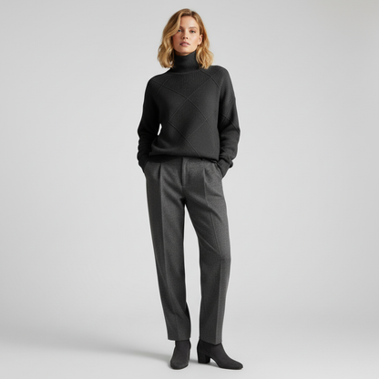 Dames Gebreide Oversized Coltrui – Stijlvolle Warmte