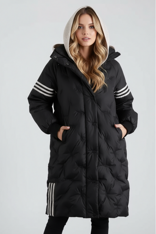 Gewatteerde Dames Manteljas – Elegante en Warme Winterjas met Luxe Afwerking