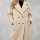 Luxe Wintermantel voor Dames – Dubbelrijige Wolmix Overjas met Klassieke Revers