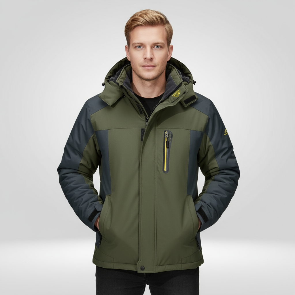 Outdoor Herenjas – Winddicht, Waterdicht & Warm Gevoerd