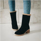 Dames Winterlaarzen – Dubbel Bont, Antislip Zool & Omklapbare Schacht